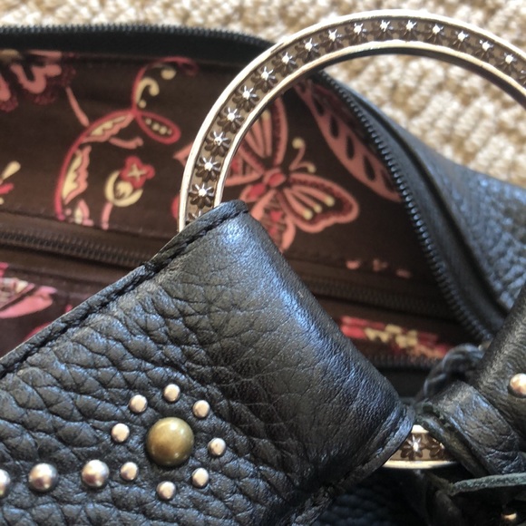 Like new,  Brighton shoulder bag with studded detailed embellishments. - Picture 6 of 6